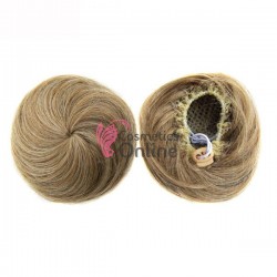 Coc modern din par artificial cu elastic MWQ3-16613 Saten Deschis cu Blond